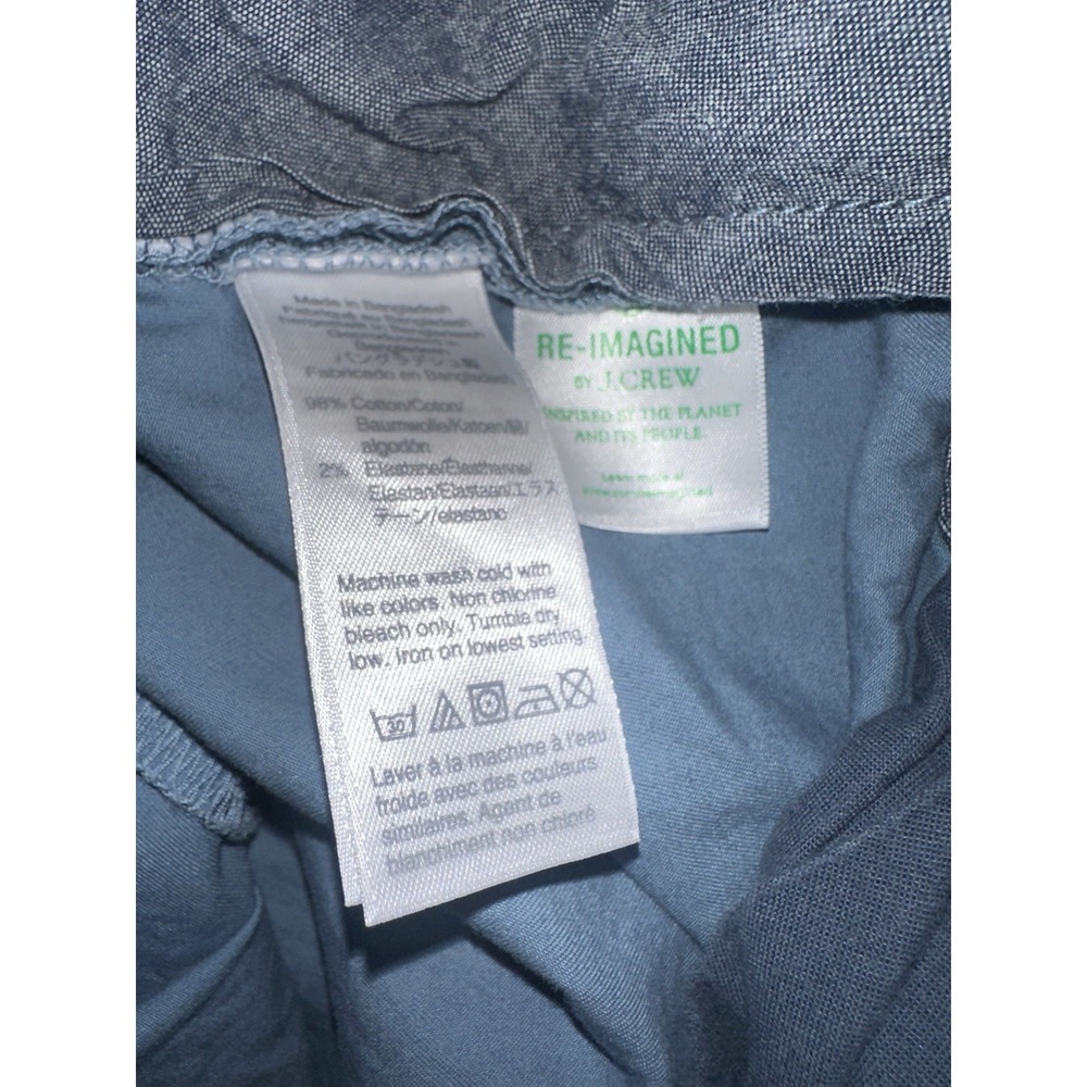 J Crew Shorts‎ Mens Chino Stretch 31 x 9 Blue Flat Front - Picture 4 of 5